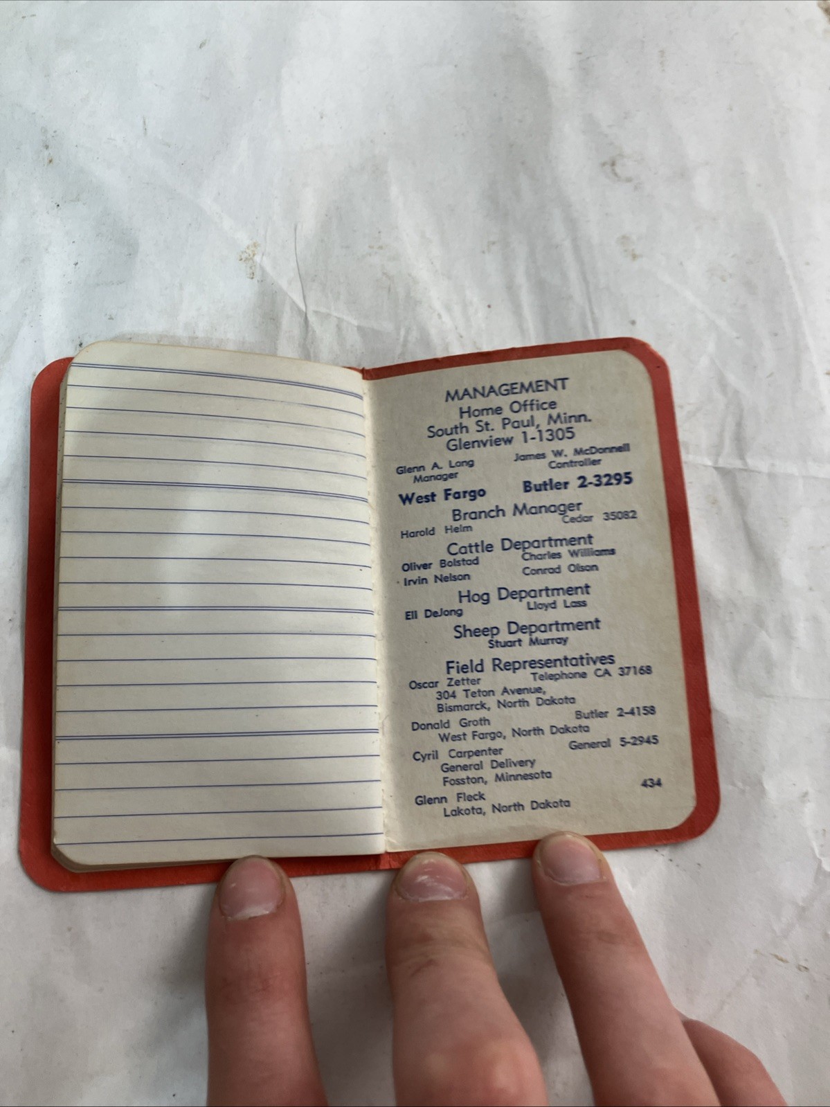 W-Vtg Farmers Union Marketing Association St Paul MN West Fargo ND Notebook Pad