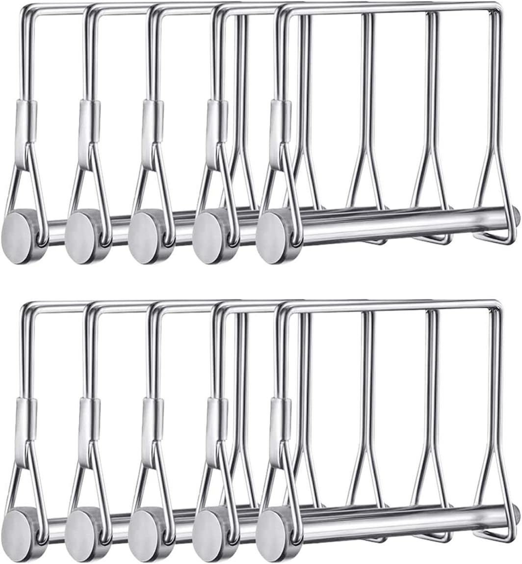 Sunnyway 10 Pack 5/16 Inch Trailer Coupler Pin Set 4 Inch Long Wire Lock Pin PTO