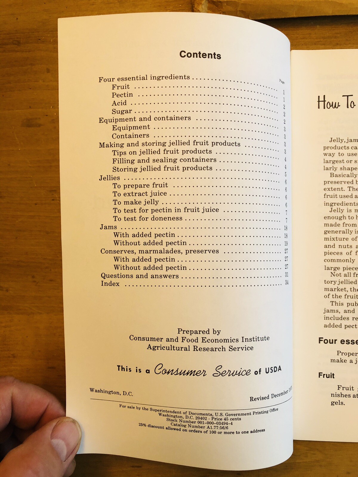 U.S. Dept of Agriculture 1975 How To Make Jellies,Jams & Preserves Pamphlet- NEW