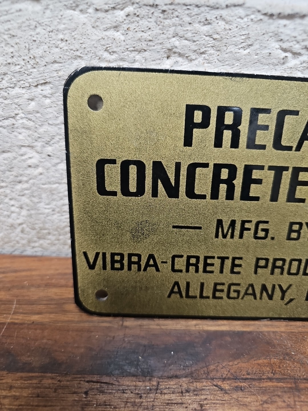L43- Vintage 7×4.5″ aluminum PRECAST CONCRETE STEPS Mfg by VIBRA-CRETE