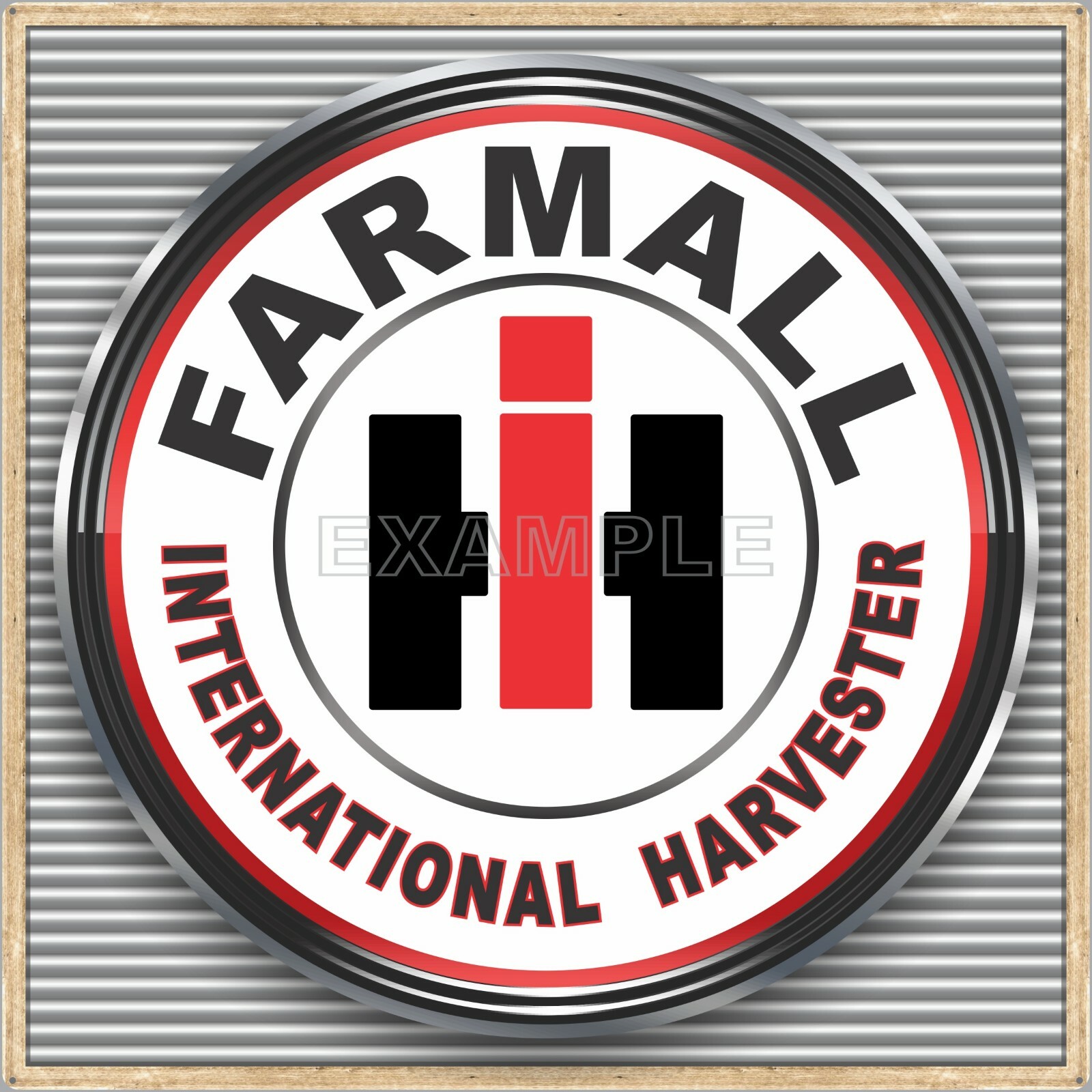 FARMALL IH TRACTORS OLD SIGN REMAKE SQUARE ALUMINUM SIZE OPTIONS UP TO 36″ X 36″