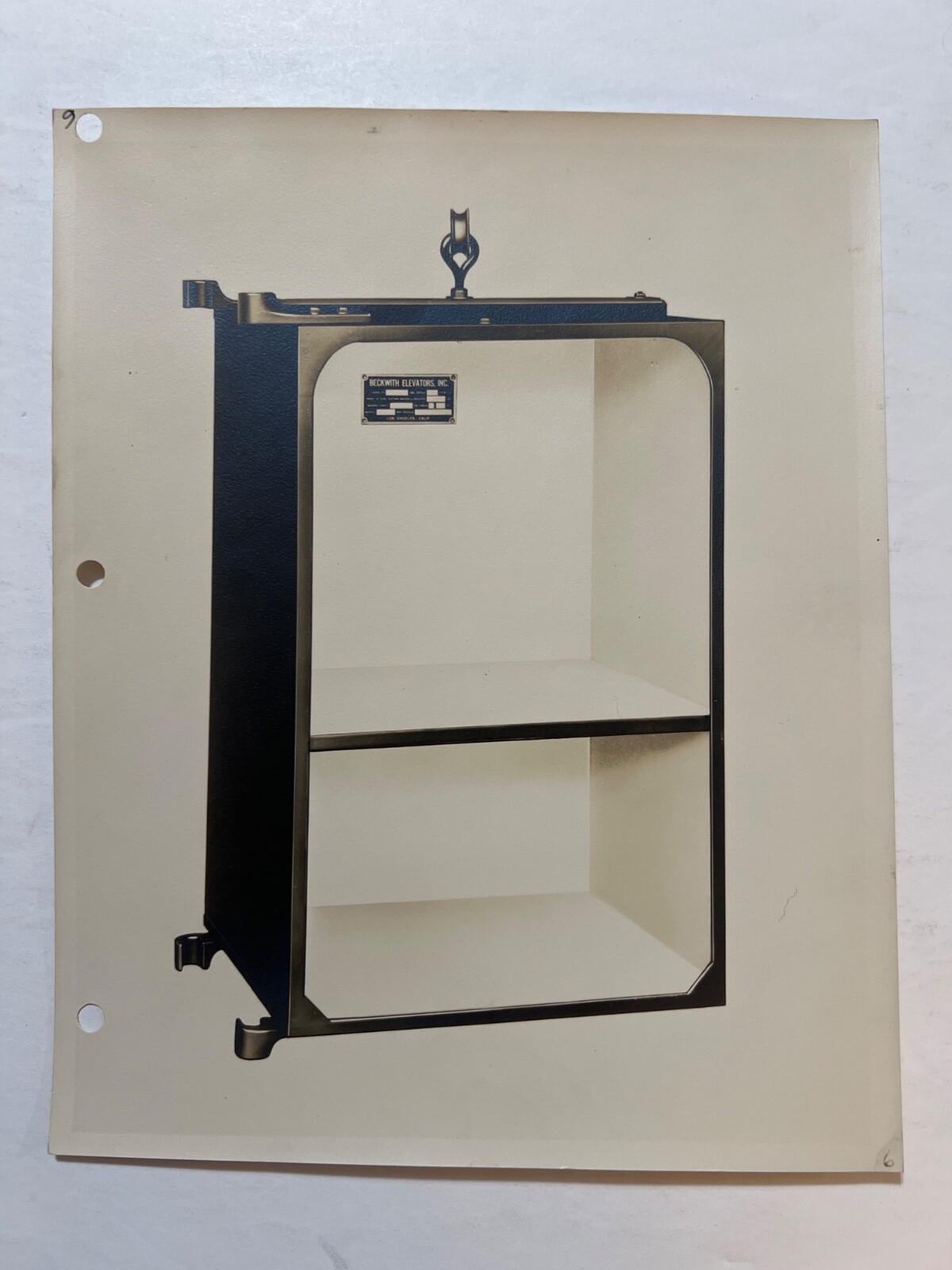 VTG 1920’s B/W Photo Elevator Service Design Los Angeles California