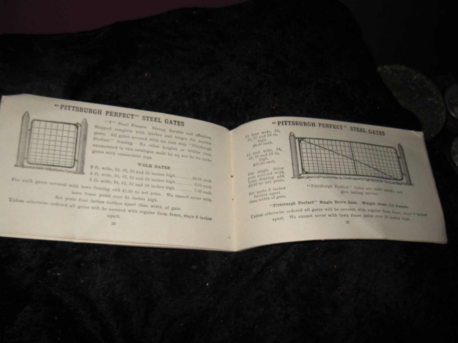 1907 PITTSBURGH PERFECT FENCE, Advertising Brochure (40 Pages) Barbed Wire
