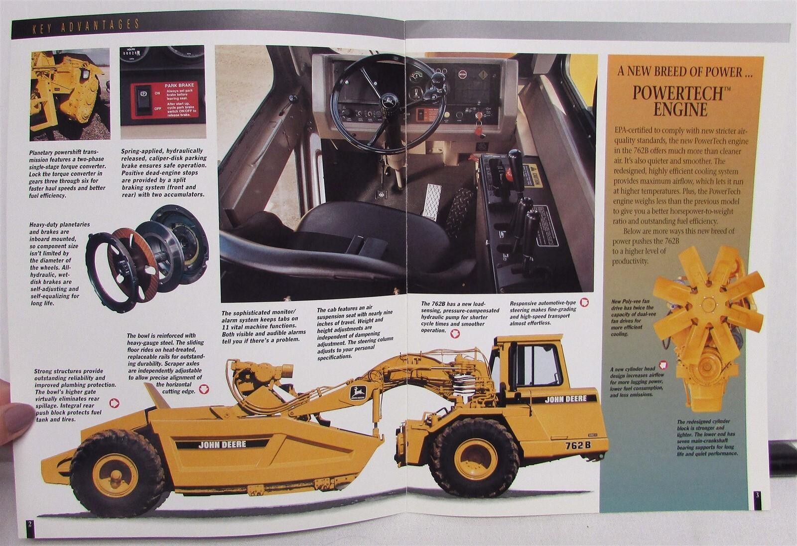 1999 John Deere 762B 862B Series II Scrapper Specification Construction Brochure