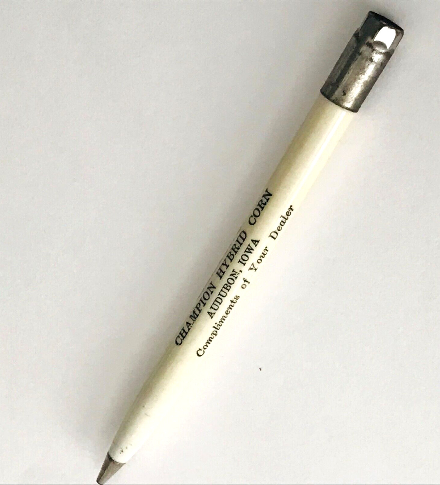 Vintage CARLSON’S CHAMPION Hybrid Corn Dealer Audubon Iowa IA Mechanical Pencil