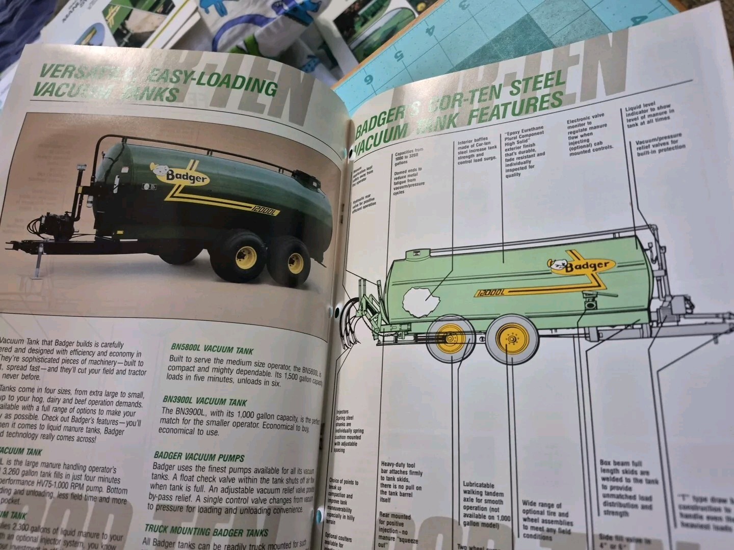 1988 BADGER Core-Ten Liquid Manure Tanks Brochure Built with Cor-Ten Steel