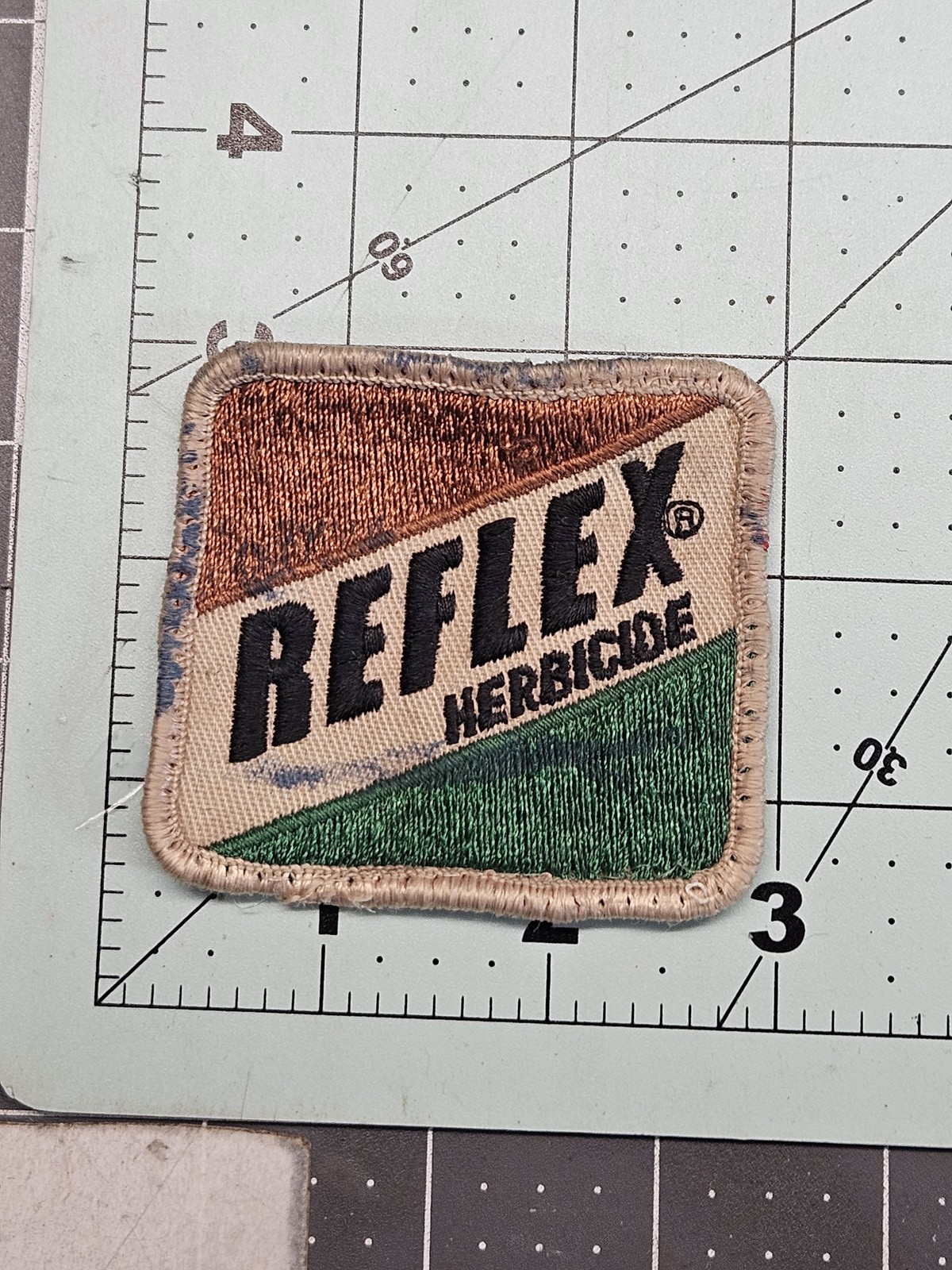Vintage REFLEX HERBICIDE Embroidered Patch Agriculture Farming Chemical Ad Logo