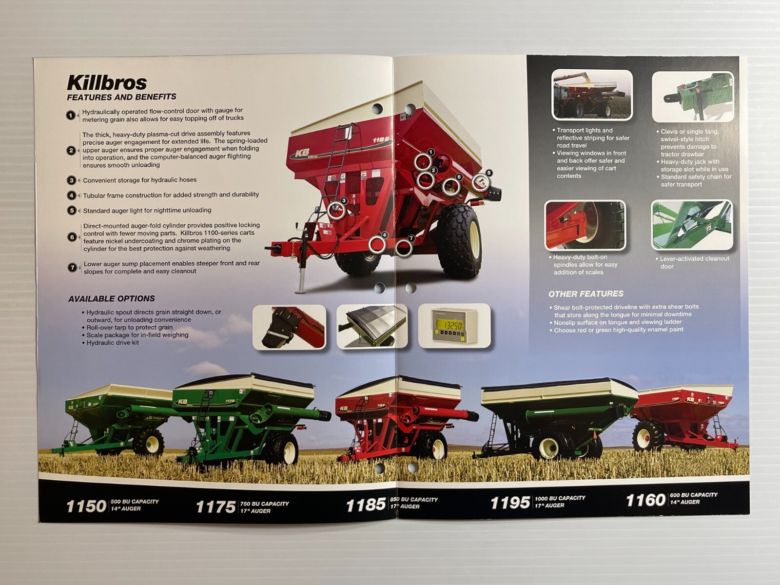 Killbros Model 1150 – 1195 Grain Cart Sales Brochure (Original Brochure) *2008*