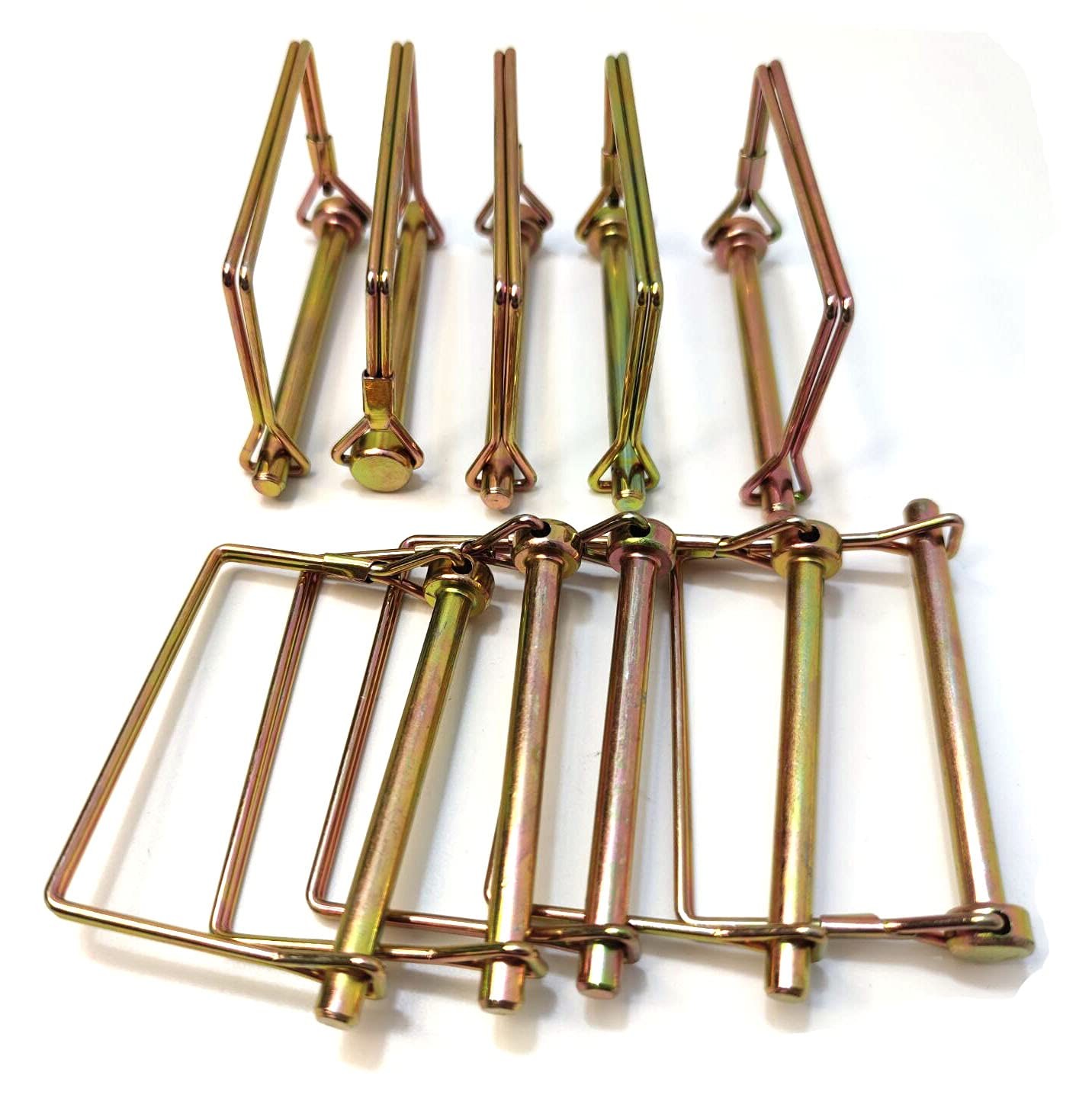 10 Pieces 1/4 Inch Wire Lock Pin, Trailer Coupler Pin,Hitch pin ,Heavy Duty Safe