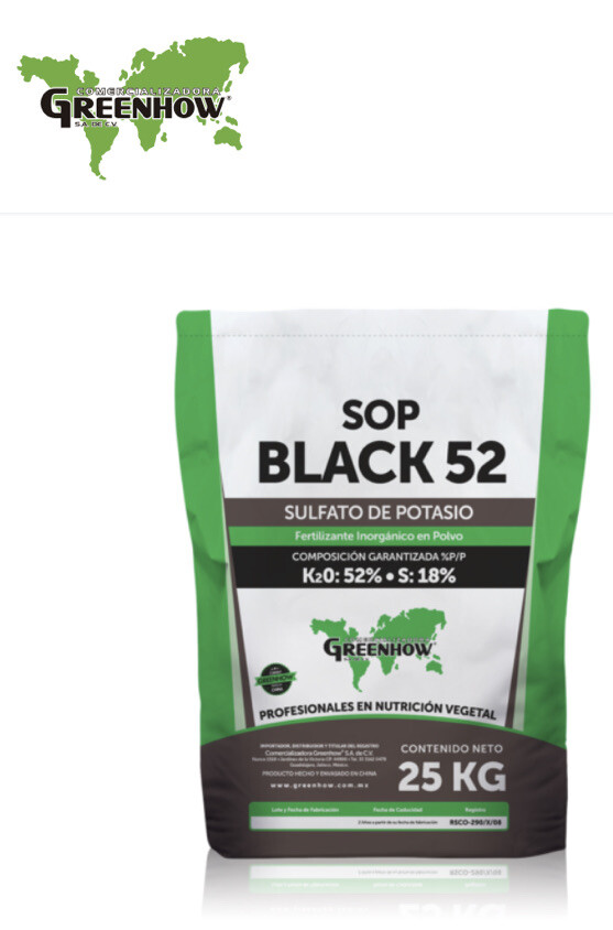 SOP BLACK 52, 25KG BAG