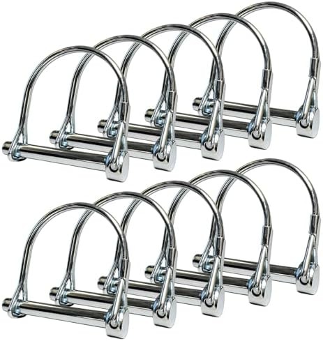 10 Pack, Trailer Coupler Pin and Locking Pin, 2-1/8″x1/4″ Trailer Hitch Pin, Hea