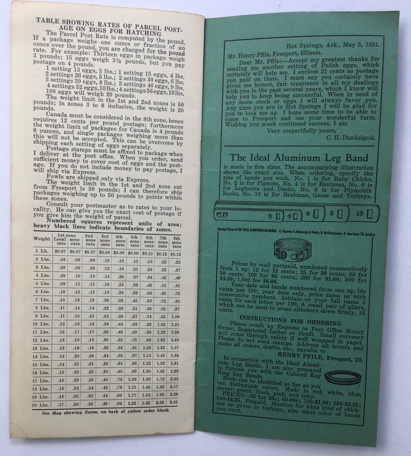 1930’s Henry Pfile Poultry Catalog Freeport IL Chickens Fowl Growers Guide