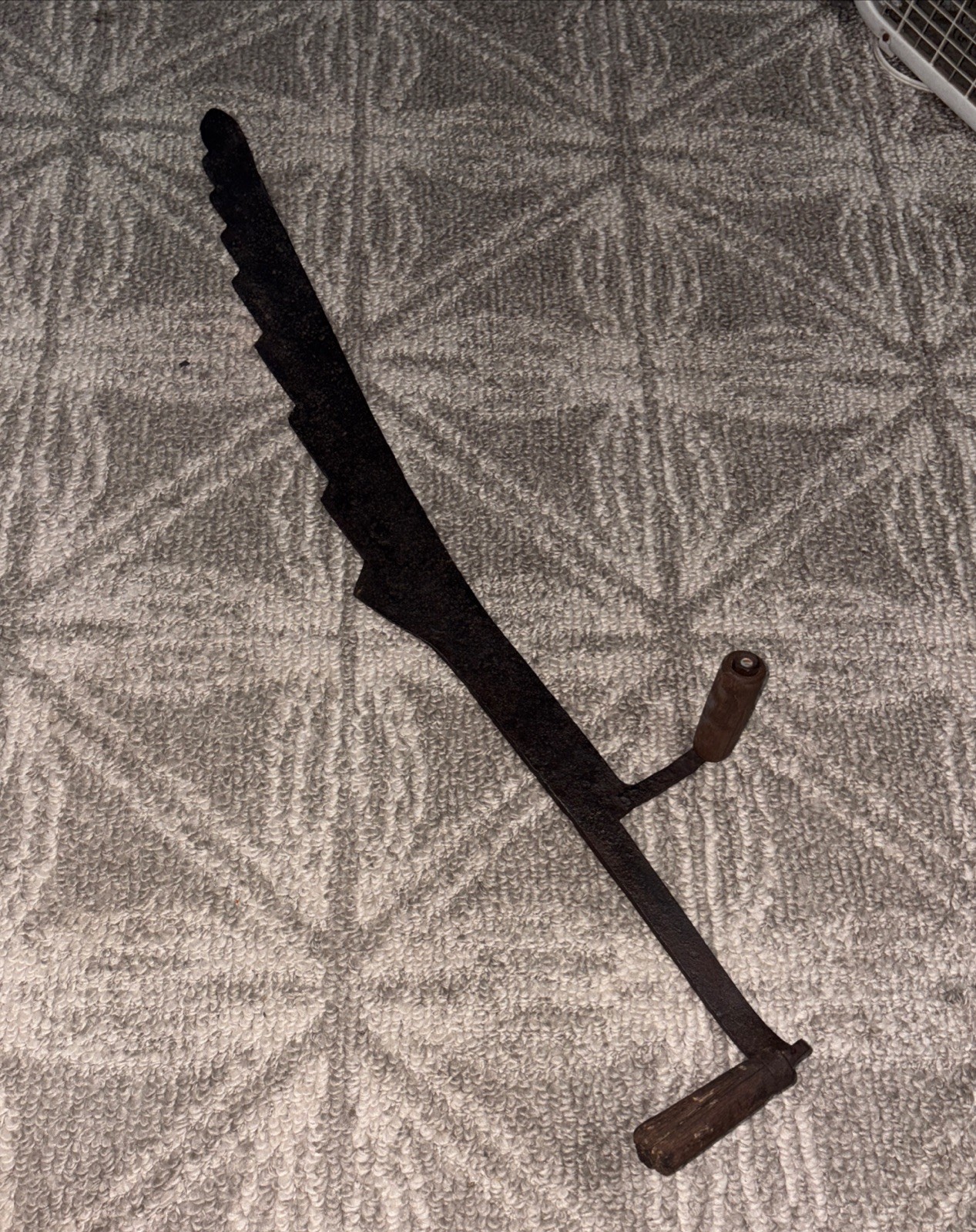 Antique Hay Knife / Silage Cutter Farm Tool – Large Serrated Fodder Knife 35”