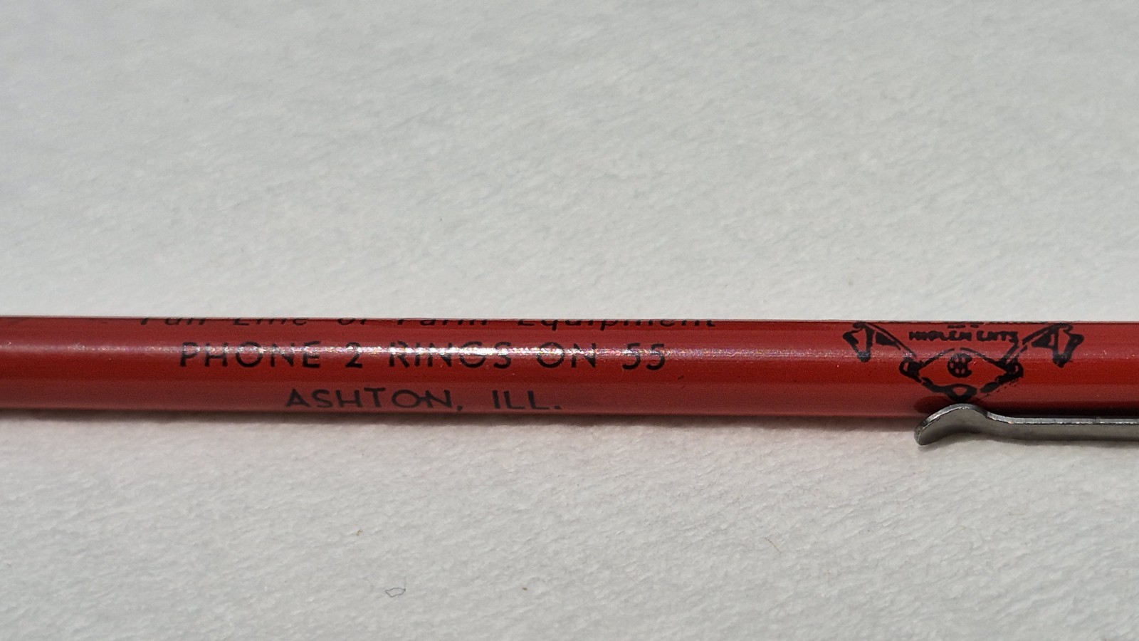 “MCCORMICK-DEERING*Klingeriel Implement Store*Alton, ILL.” SOLID GRAPHITE Pencil