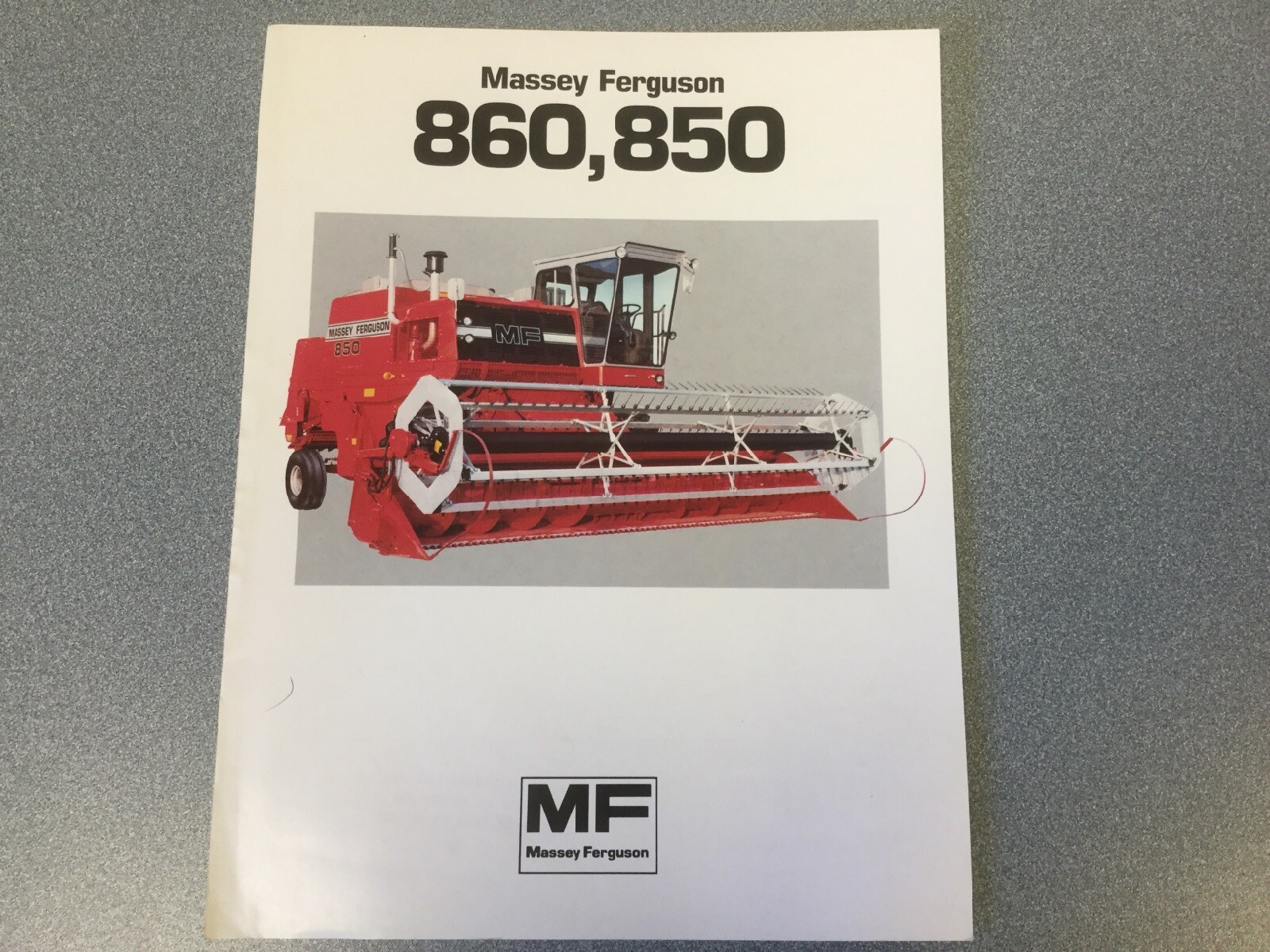Massey Ferguson 860, 850 Combine, Single Sheet, 1983