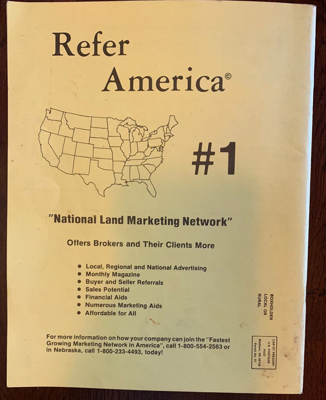 Nebraska Farm/Ranch Register 1987 Advertising Maps Directory