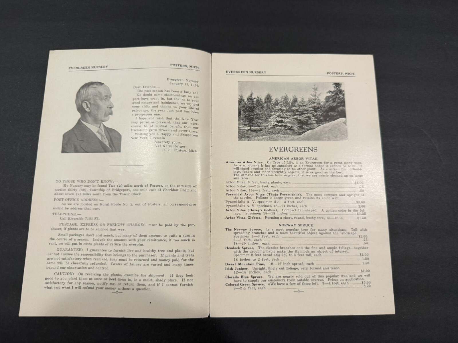 1930’s Evergreen, Van Dusen, Rosedale Nursery Brochures…..4 Items