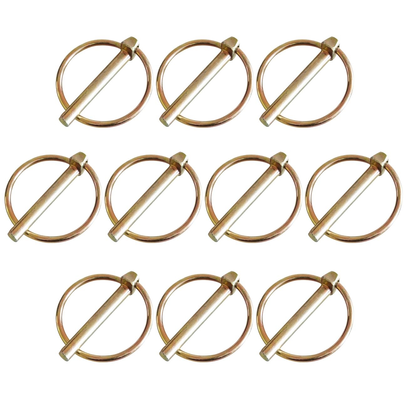 10 Pcs 1/4″ Lynch Pin, Heavy Duty Lynch Pin Assortment Kit Lock Pin Clips for…