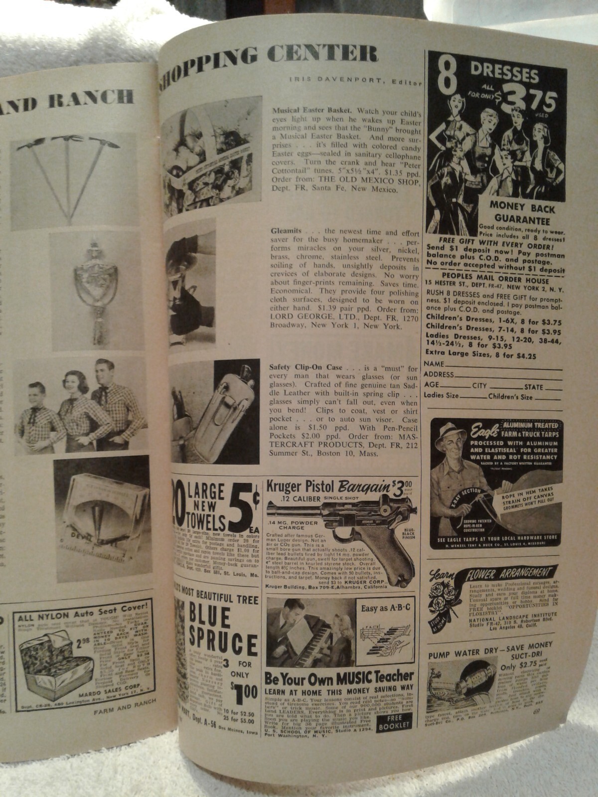 April 1957 FARM & RANCH mag SOUTHERN AGRICULTURIST adver DIXIE EDITION cars