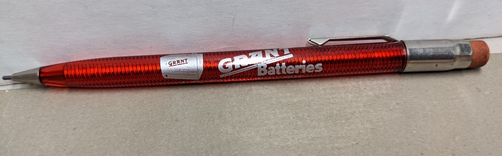 Vintage Grant Batteries Kings Repair Phone 912J4 Gray Iowa IA Mech Pencil