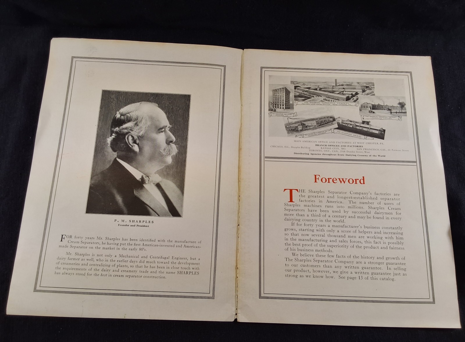 1920s SHARPLES “VELVET” FOR DAIRYMEN CREAM SEPARATOR BROCHURE
