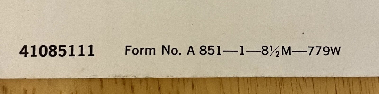 SPERRY NEW HOLLAND Assembly Manual For Round Baker #851
