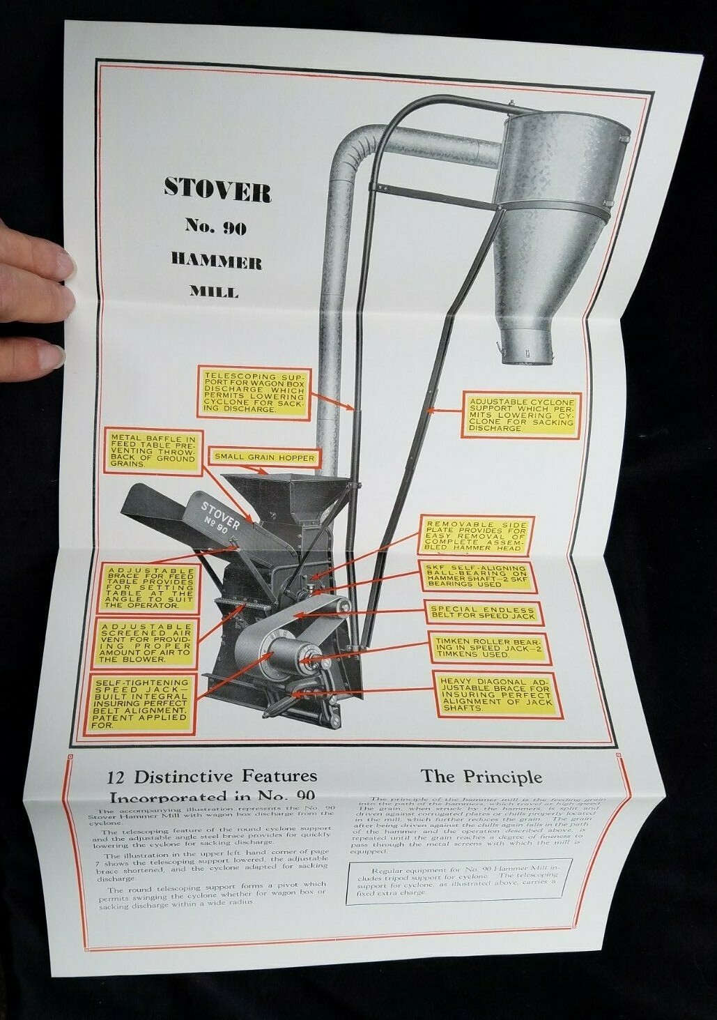 1930 Brochure Stover Hammer Mills Stover Mfg & Engine Co Freeport IL Grain Mill