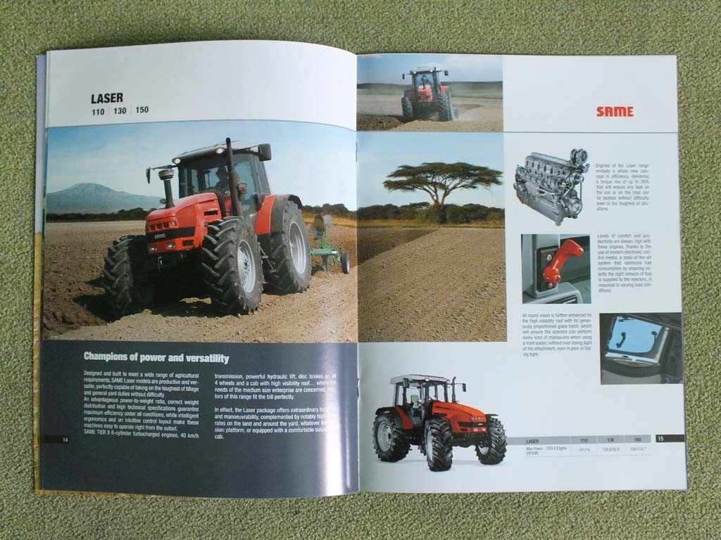 SAME Tractor International Product Range Catalog Farm Equipment Brochure 2009