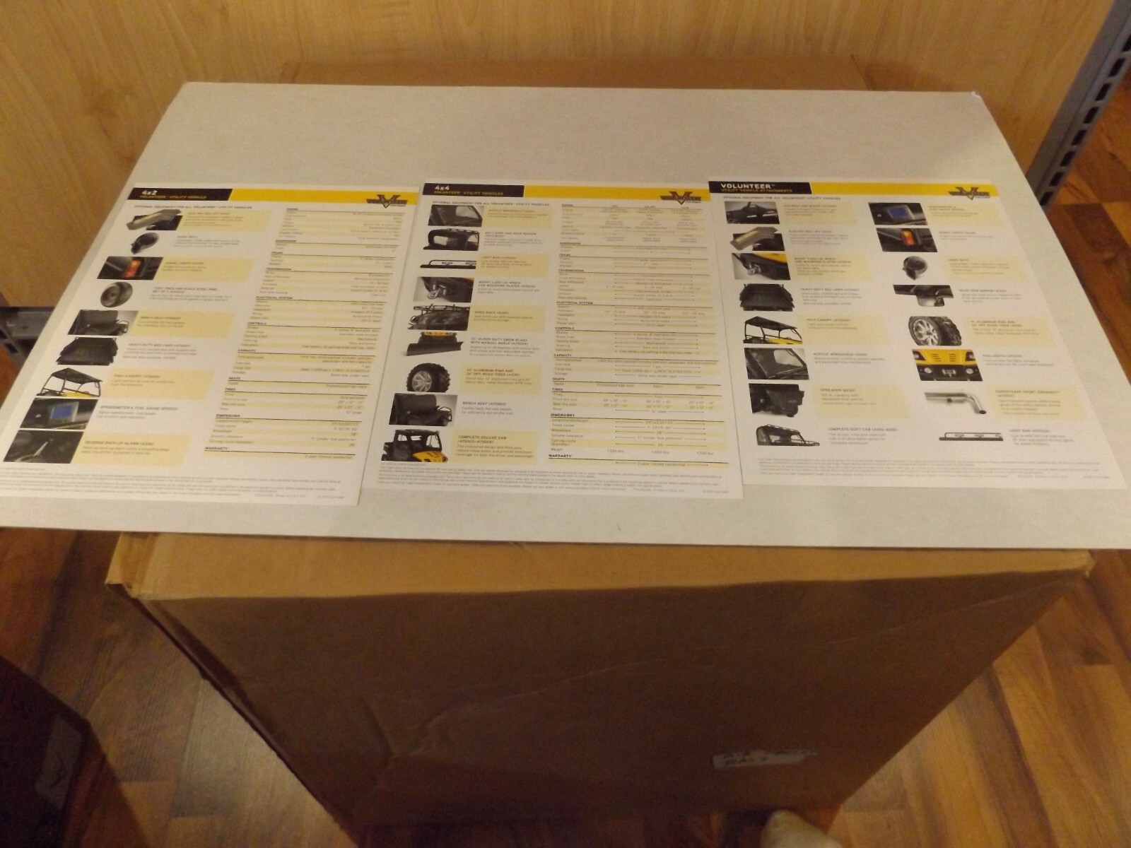 CUB CADET 3-Piece VOLUNTEER UTILITY VEHICLE BROCHURE. 2011