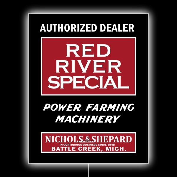 Nichols & Shepard Red River Special Dealer NEW LED Hanging Lighted Sign: 18×23″