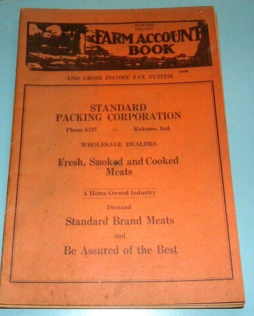 2,Unused,Farm Account Books,From The 1950’s,Kokomo,Indiana,Very Good Condition!