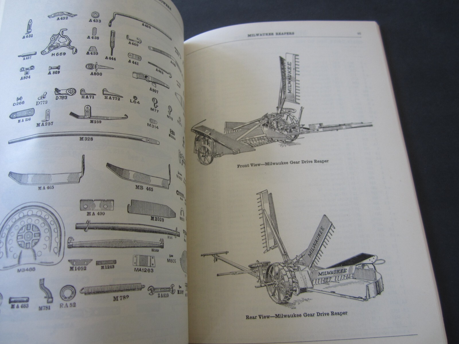 Old Vintage 1930’s – MILWAUKEE Harvesting Machines REPAIR PART CATALOG No. 37