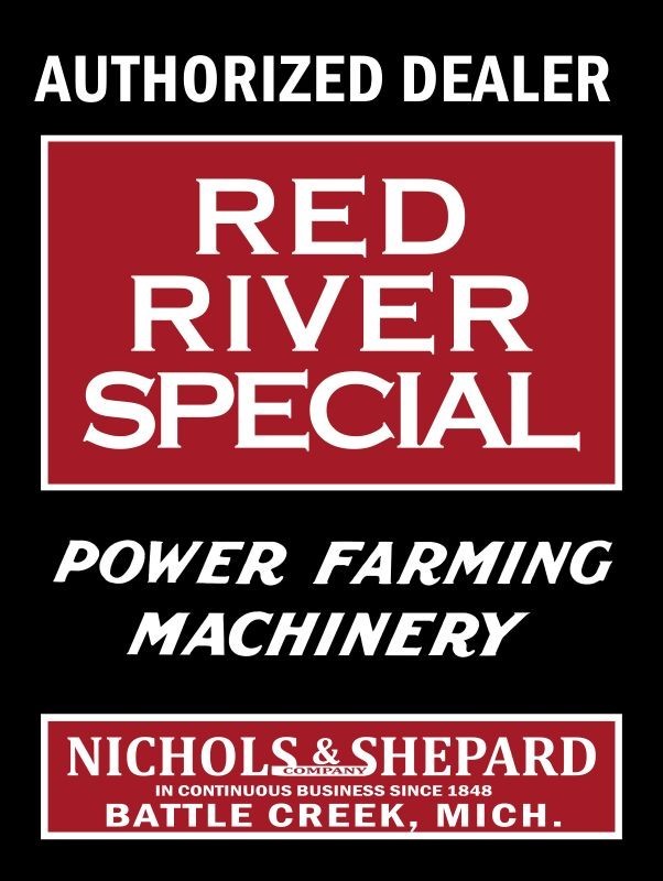 Nichols & Shepard Red River Special Dealer New Metal Sign: 12×16 Ships Free
