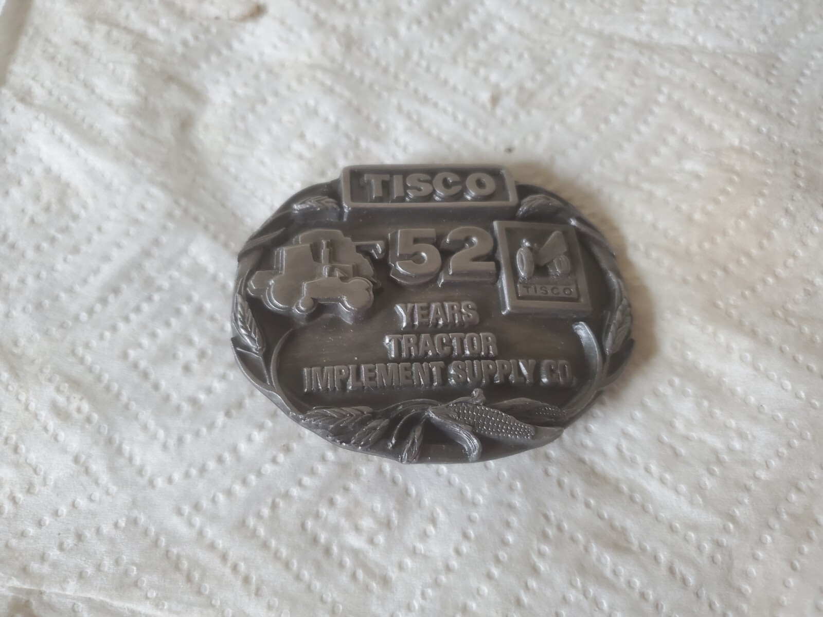 Metal Belt Buckle TISCO 52 Years Tractor Implement Supply Company