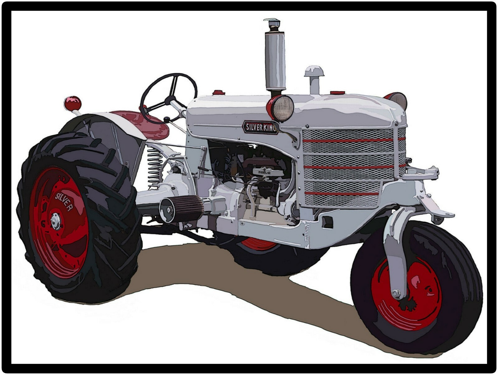 Silver King Tractors New Metal Sign: Model 42 Featured Large Size: 12 x 16″