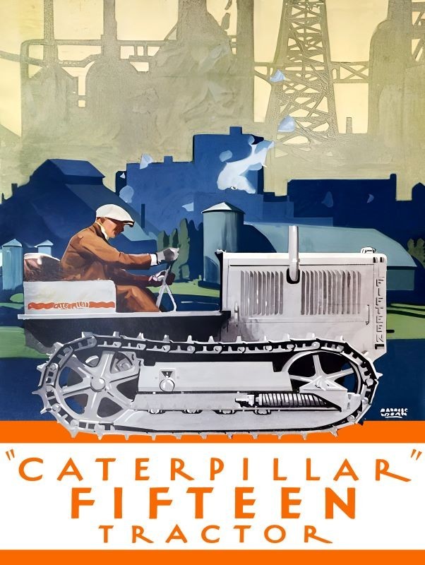 1930 Cat Model Fifteen, 15 Tractor NEW METAL SIGN: 12×16″ Free Shipping