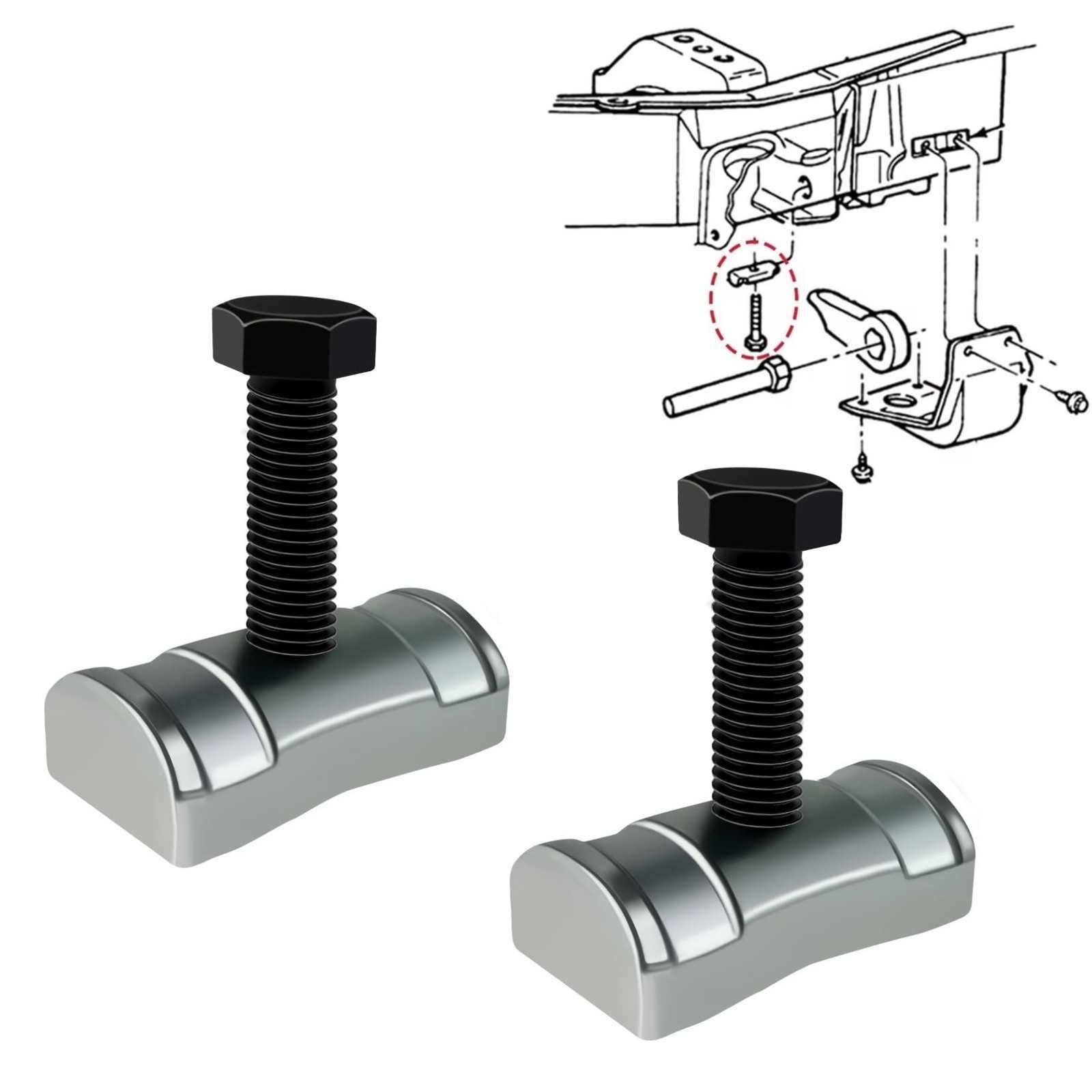 Torsion Bar Adjustment Bolt & Lock Nut Kit for Silverado Sierra Tahoe Yukon H2