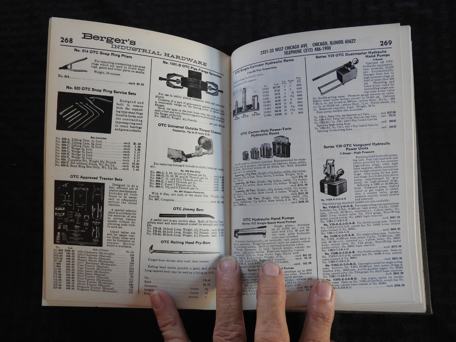 1968 BERGER’S INDUSTRIAL HARDWARE SALES CATALOG ASBESTOS PRODUCTS TOOLS 460+ pgs