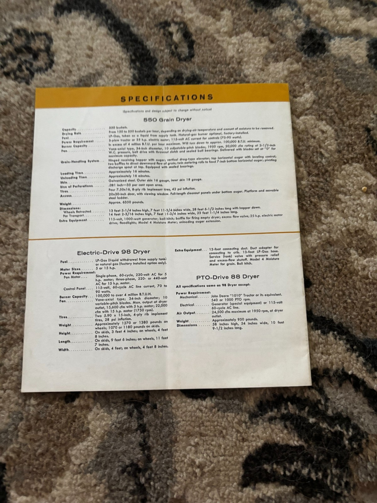 John Deere Dryers For 1963 Brochure DCPA26
