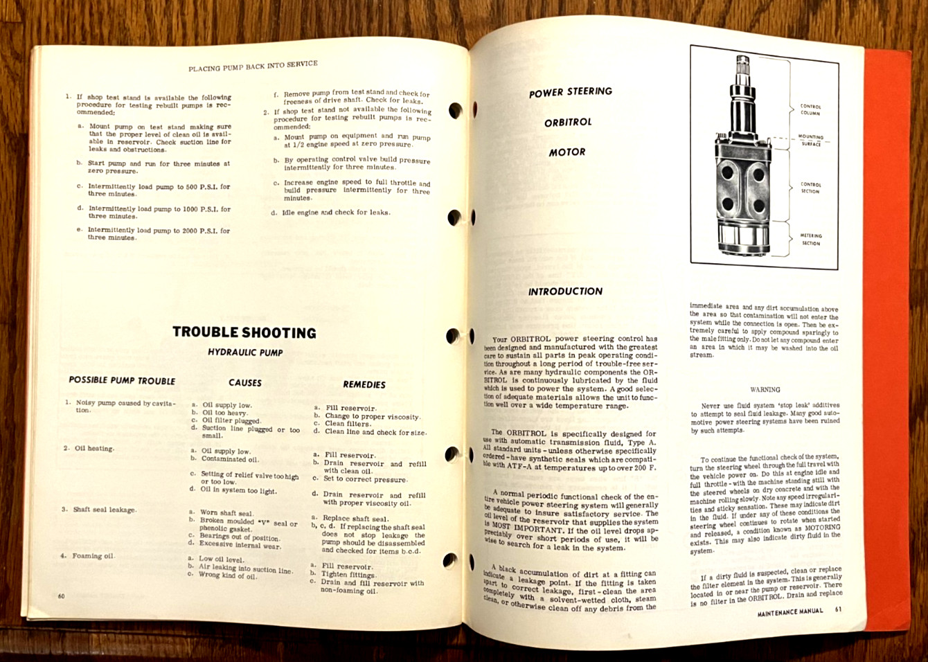 New Idea Uni-System 701 & 702 1966 maintenance manual engine Trans Hydraulics