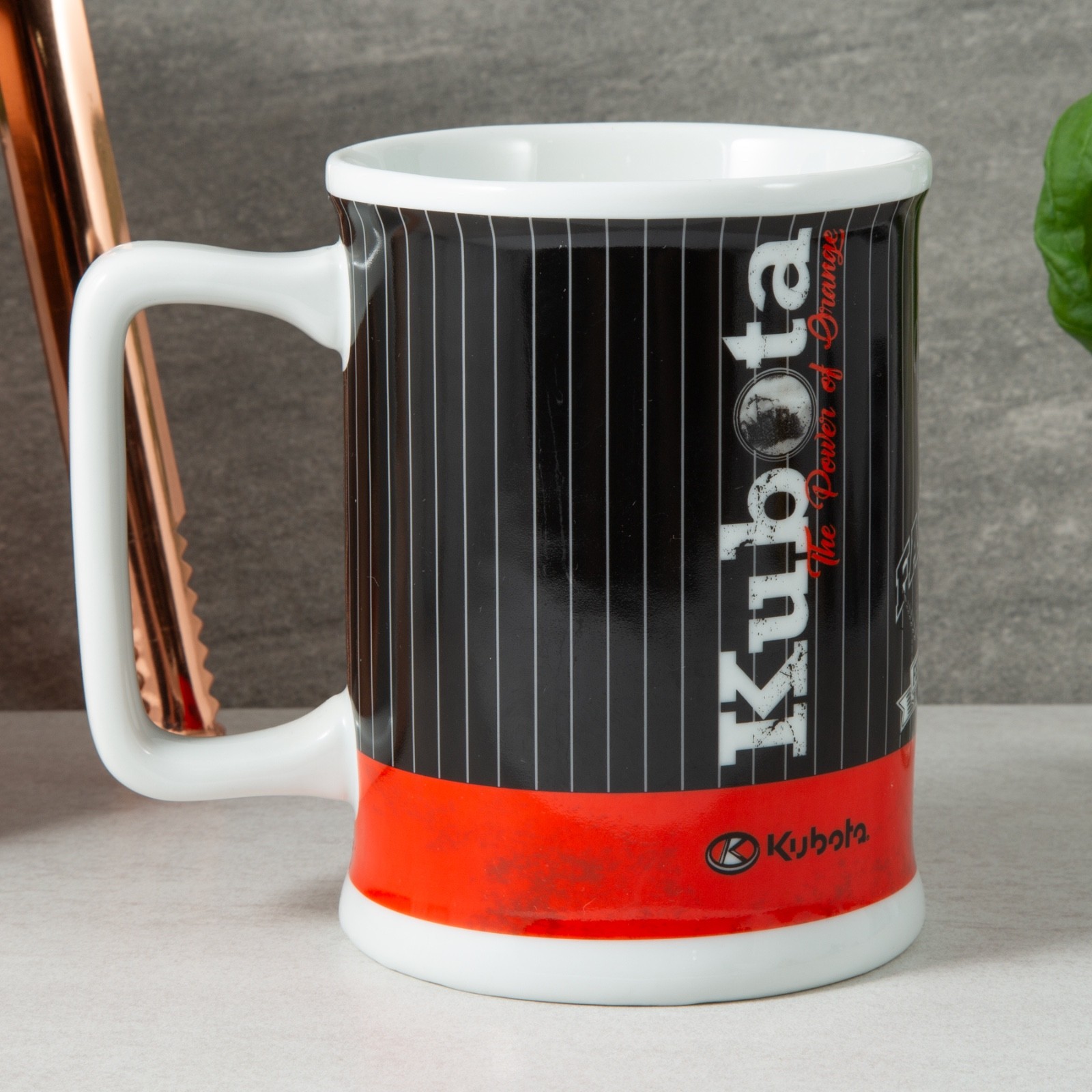 RARE Kubota “Power of Orange” Ceramic Mug Series 2 Black/Orange Choko Authentics
