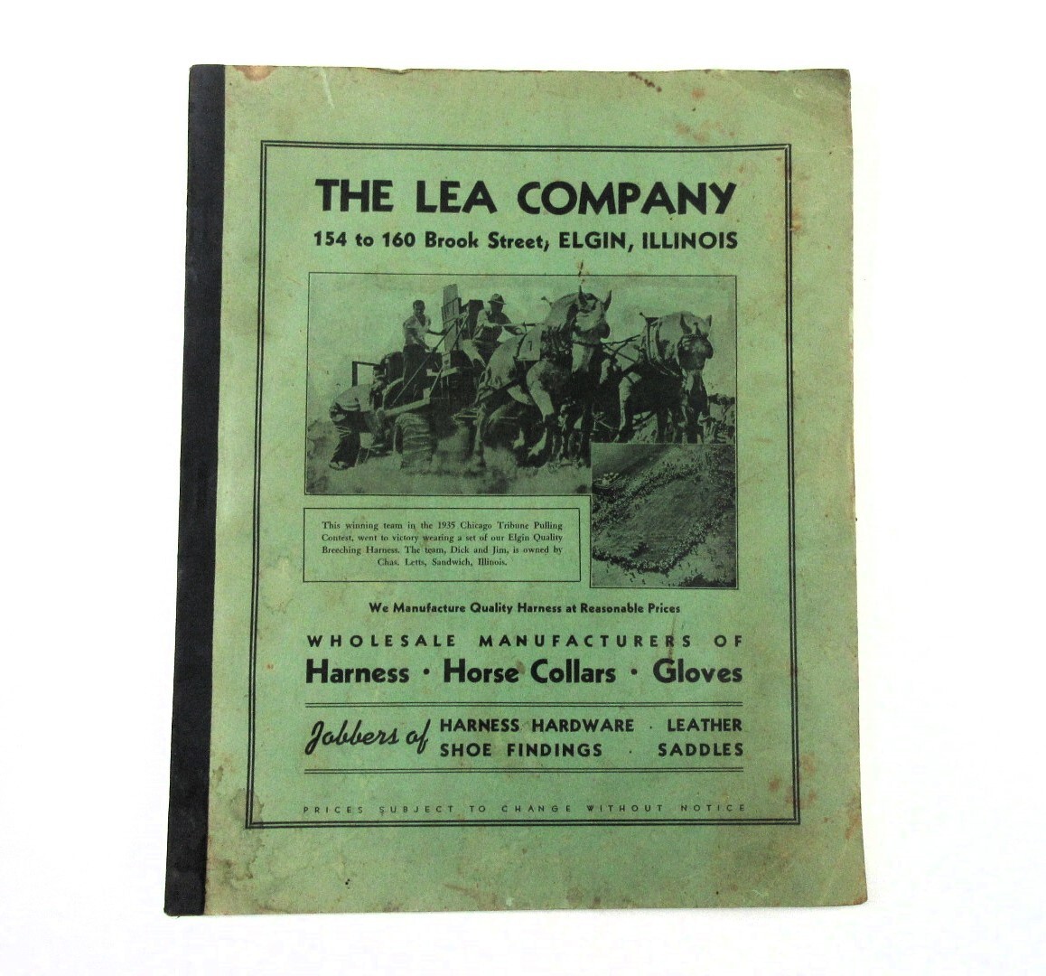 VINTAGE 1930’S HORSE EQUIPMENT CATALOG LEA COMPANY ELGIN ILLINOIS EQUIPMENT