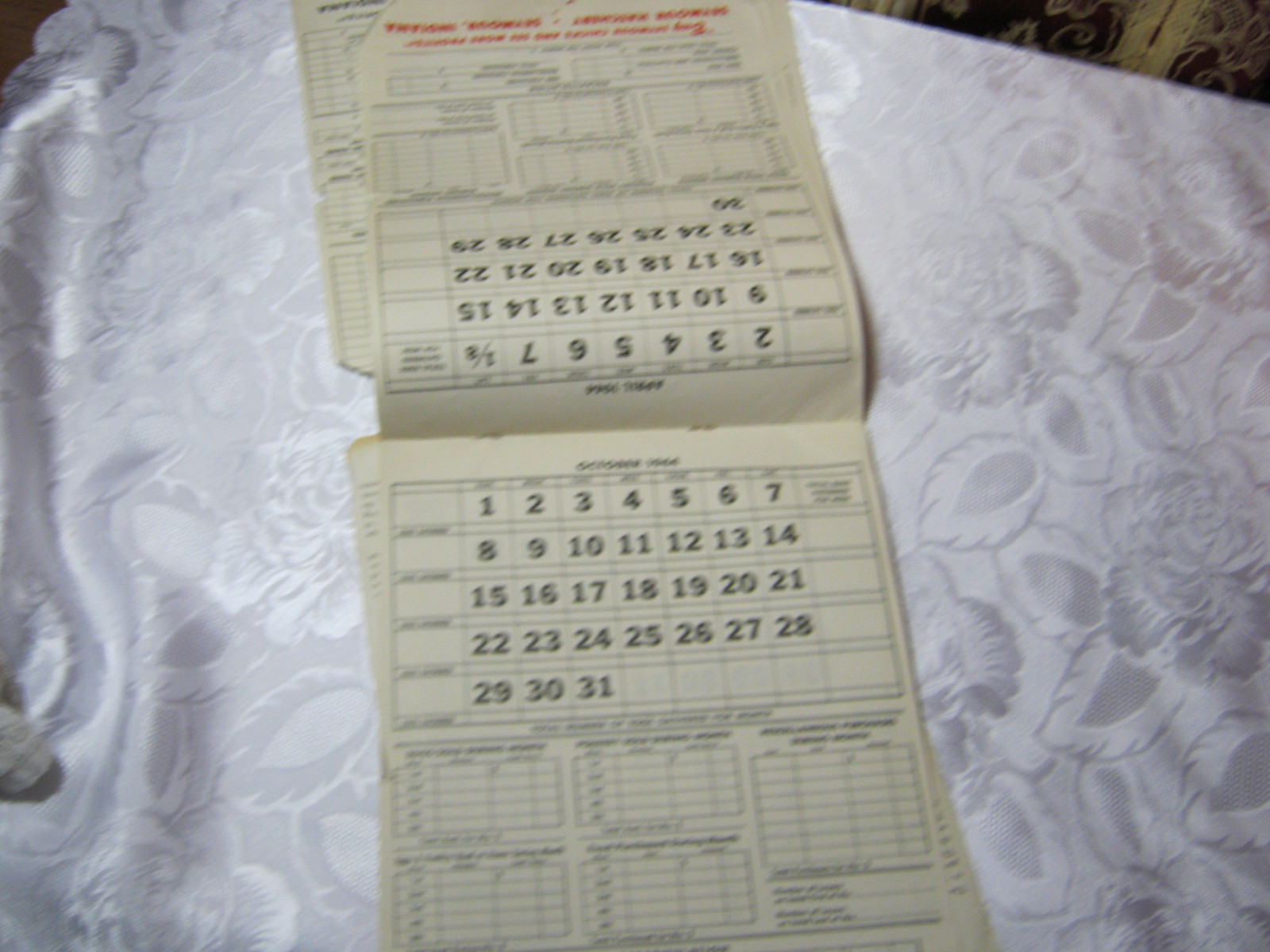 SEYMOUR CHICKS 1944 PROFIT RECORD 1940’S VIntage Farming Adv Brochure Calendar