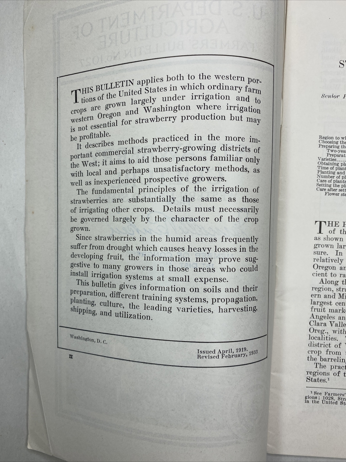 1936 USDA Farmers’ Bulletin No. 1027 Strawberry culture western united states