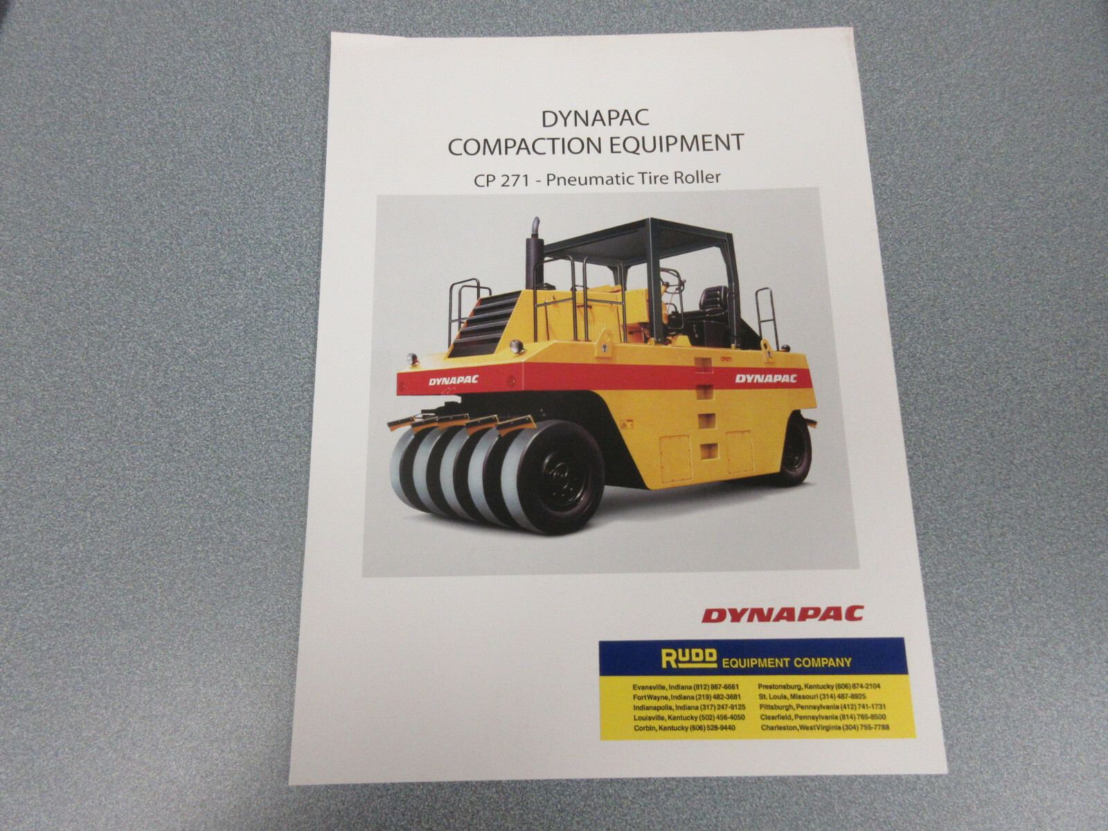 Dynapac CP271 Roller Compactor Brochure 2 Page