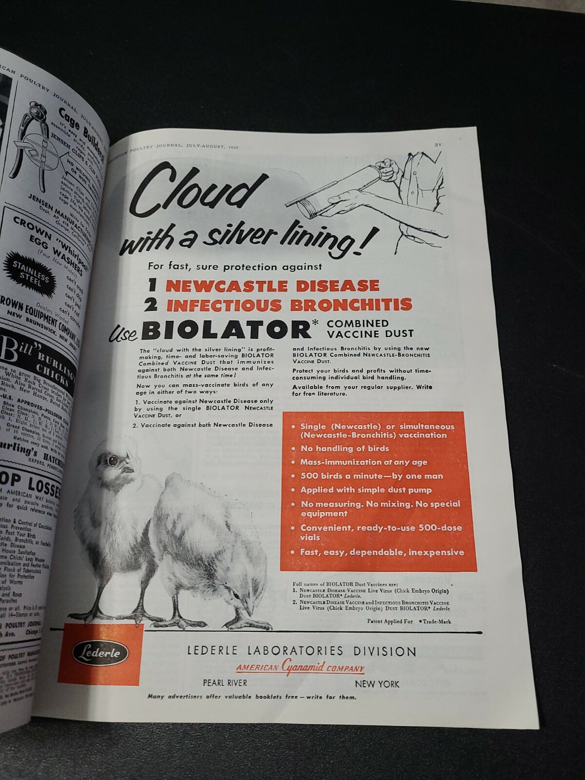 Vintage July August 1955 Poultry Farm Journal Magazine- Many Great Ads