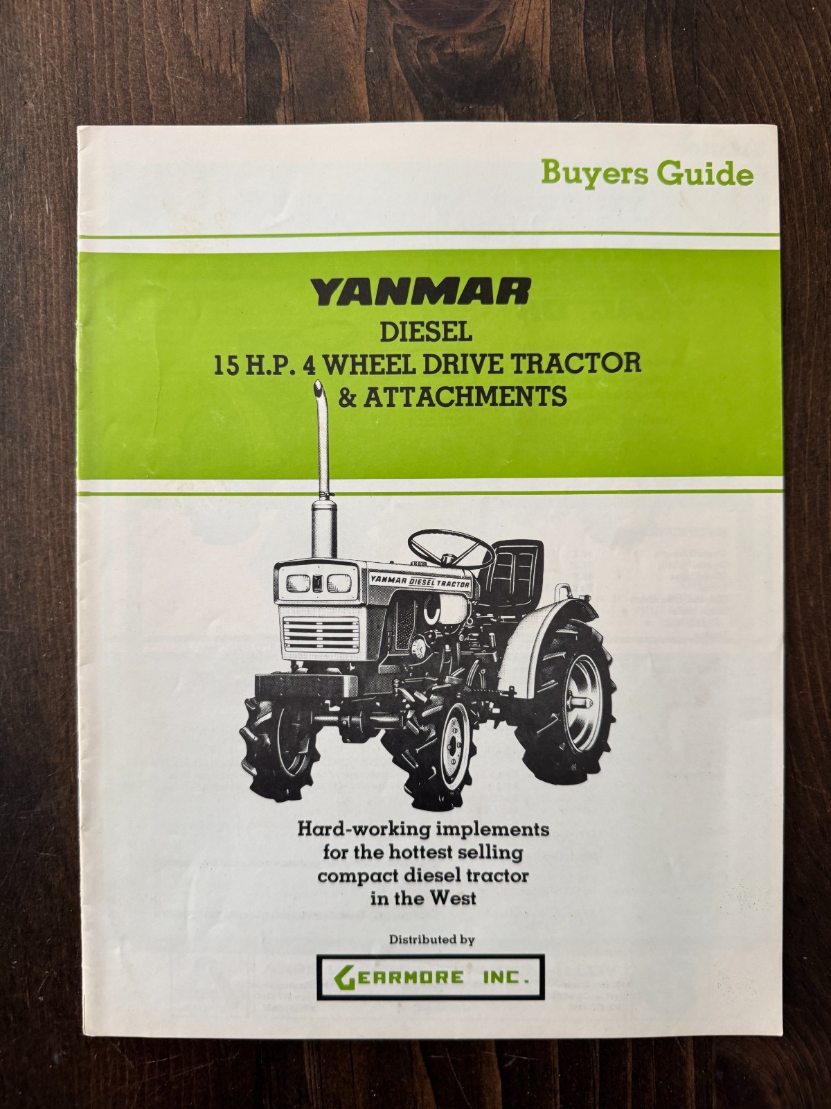 VINTAGE 1970’S YANMAR DIESEL 4 WHEEL DRIVE TRACTOR & ATTACHMENTS BUYERS GUIDE