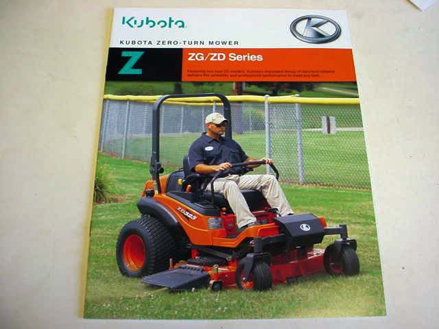 Kubota ZG/ZD Zero-Turn Mower Literature