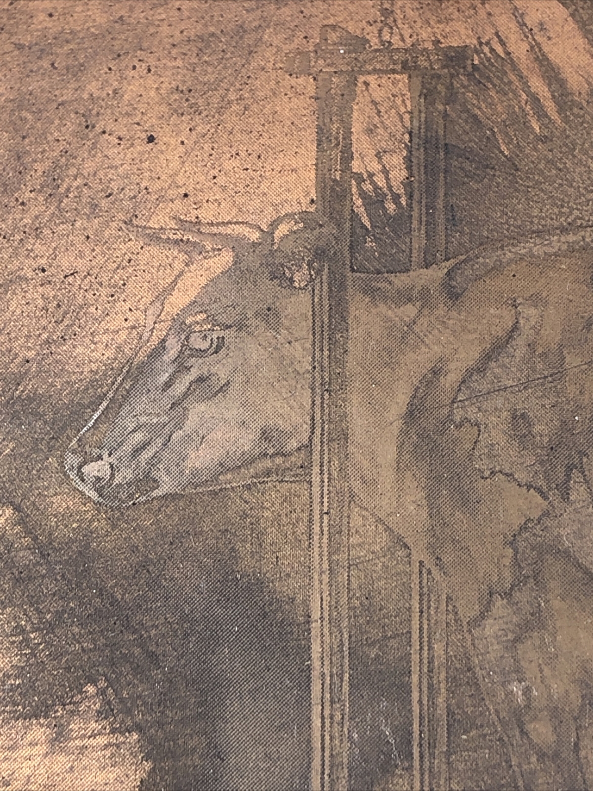 Rare Antique Robertson’s Forestville CT Stanchion Cow Copper Plate for BOOKLET