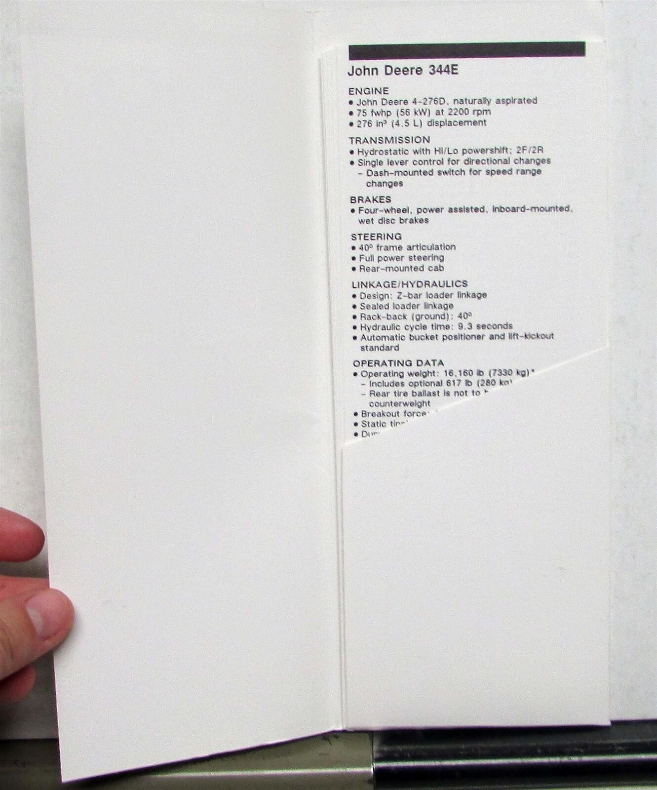 1990 Caterpillar 910 Wheel Loader VS Competition Construction Brochure